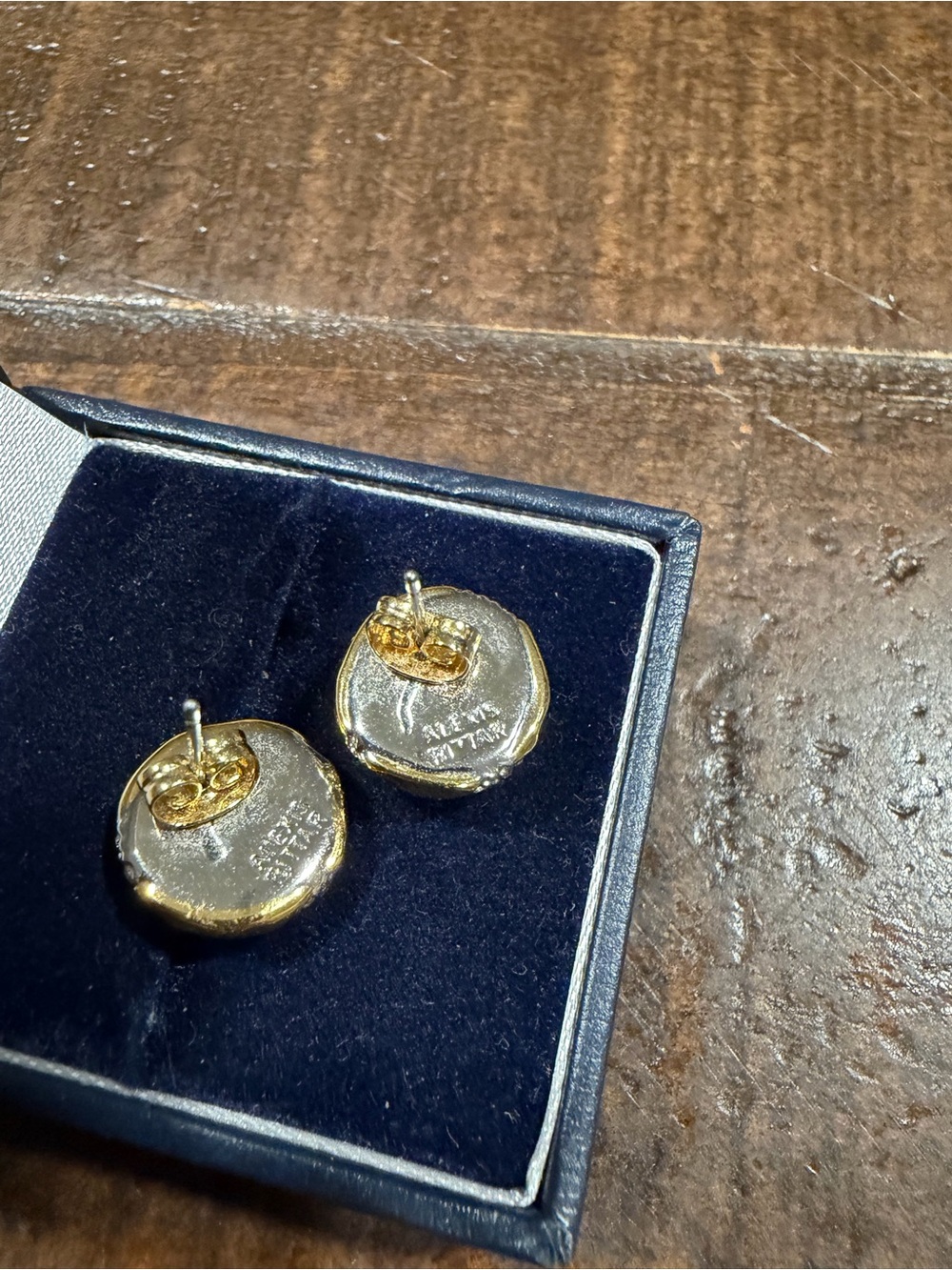 ALEXIS BITTAR SOLARES Crystal Cluster Round Stud Earrings - Silver Tone - Picture 5 of 6